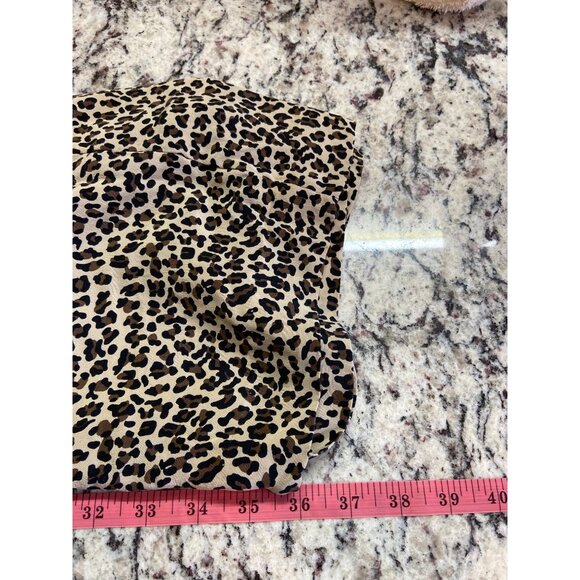 Robbie Bee Womens Size10 Silk Fitted Mini Dress Leopard Print V Neck Mob Wife - Picture 5 of 6
